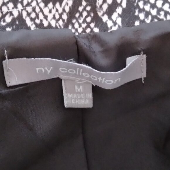 NY Collection | Snake Reptile Print Moto Jacket Black | Size M - Picture 9 of 11